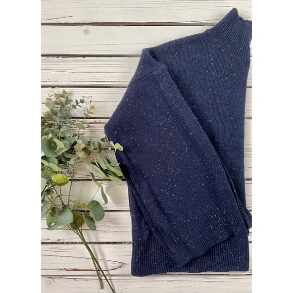 NWT Navy Bell Sleeve Turtleneck Sweater - Picture 3 of 5